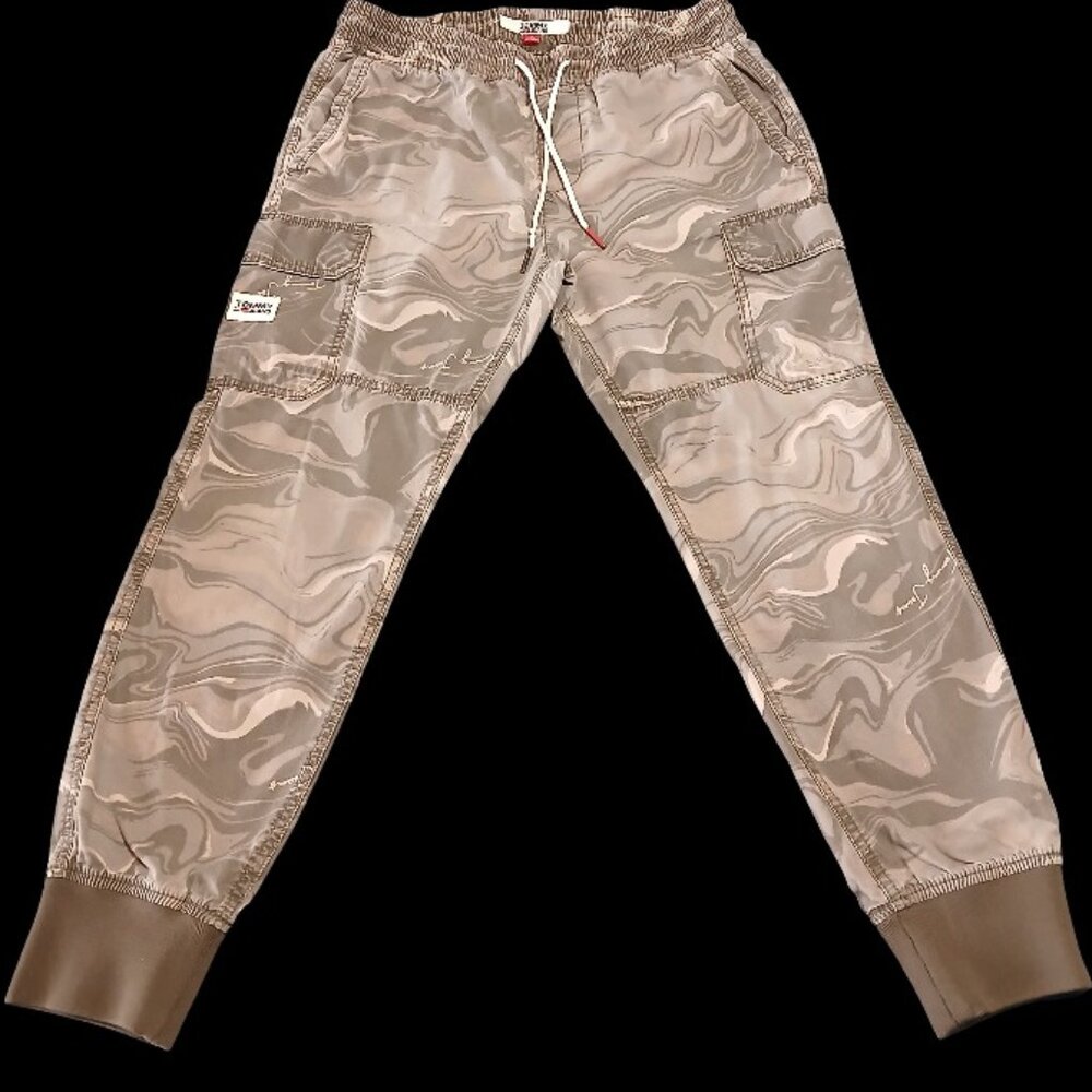 Tommy Hilfiger Men's Drawstring Camo Cargo Elastic Waistband Joggers